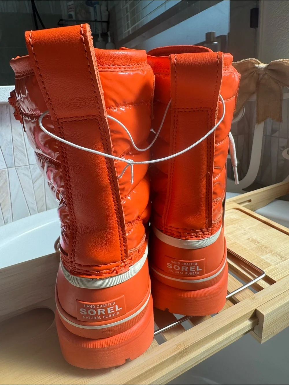 Sorel Caribou Orange High-Top Winter Insulated Waterproof Boot